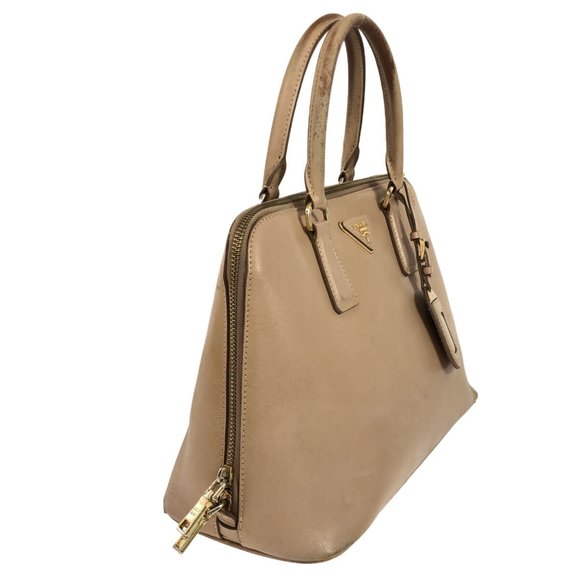 Prada Handbag Leather Tan Saffiano - Picture 1 of 12